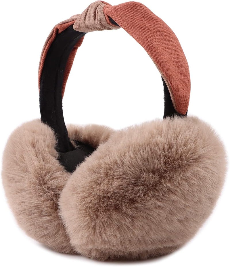 Peecabe Winter Women Earmuffs Faux Fur Girls Ear muffs Warm Unisex Kids Ear Covers Foldable Outdoor Boy Ear Warmers for Women - Image 1
